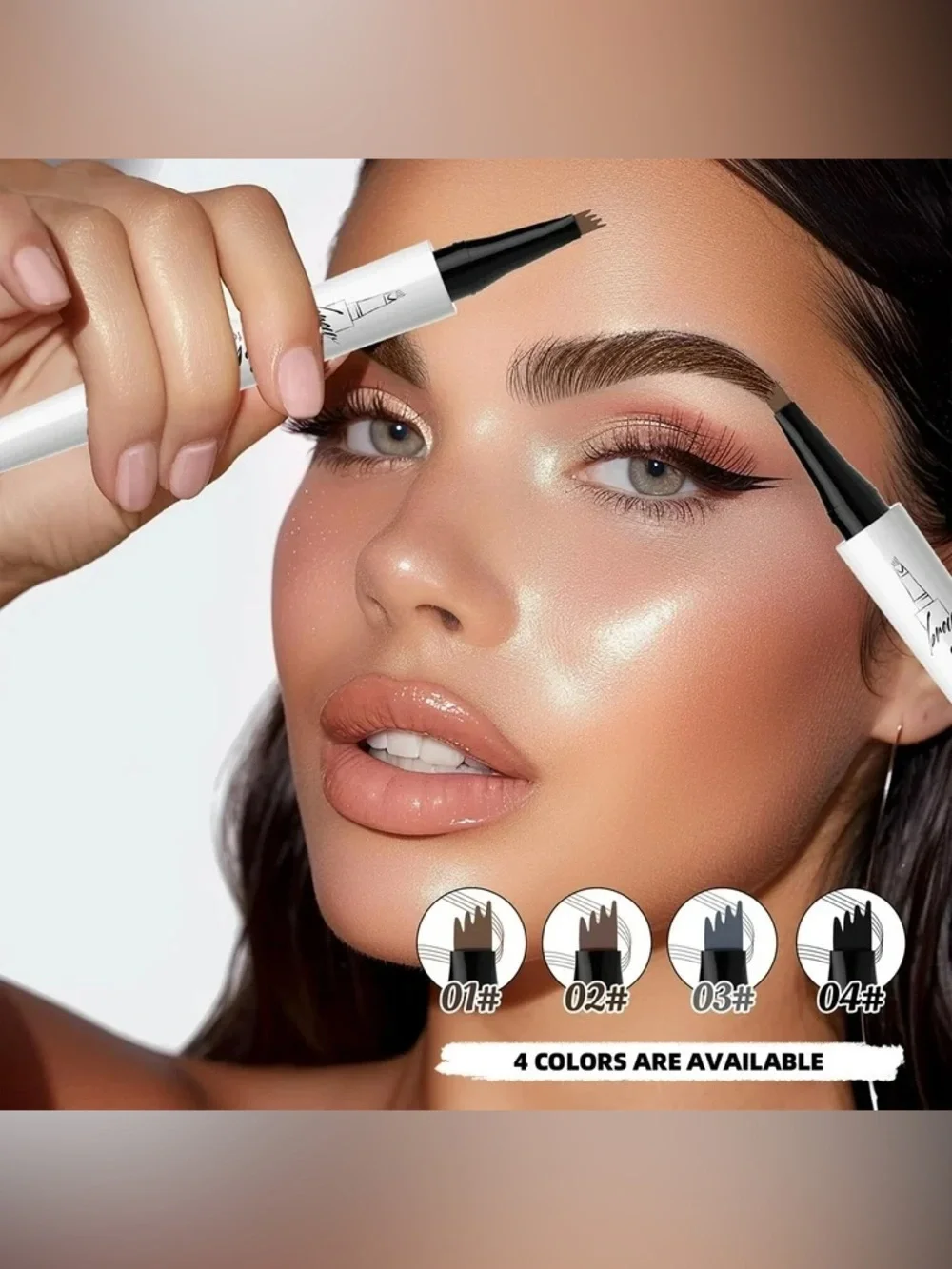 QIC Microblading Eyebrow Pen - Dark Brown, NEW